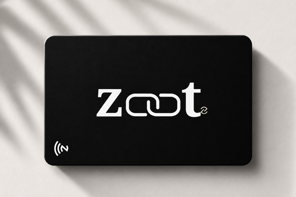 Zaat NFC business card, black design