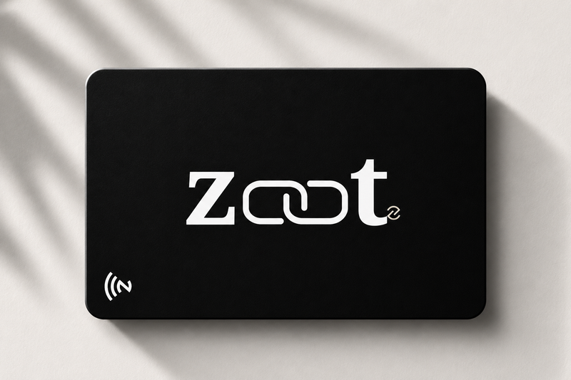 Zaat NFC business card, black design