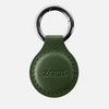 Zaat leather NFC keychain, green color