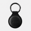 Zaat leather NFC keychain, English logo, black
