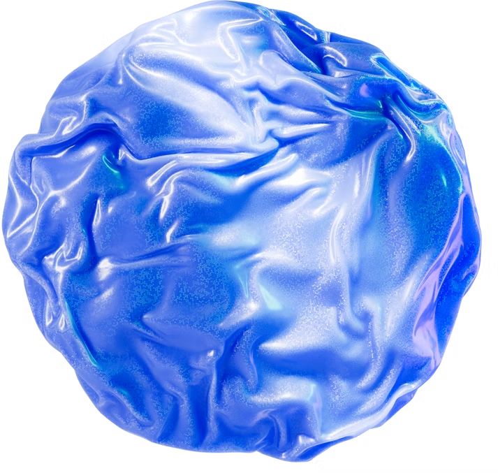 Blue glossy blob